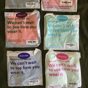 6 Large UNOPENED thongs from Parade (high rise and regular cut)